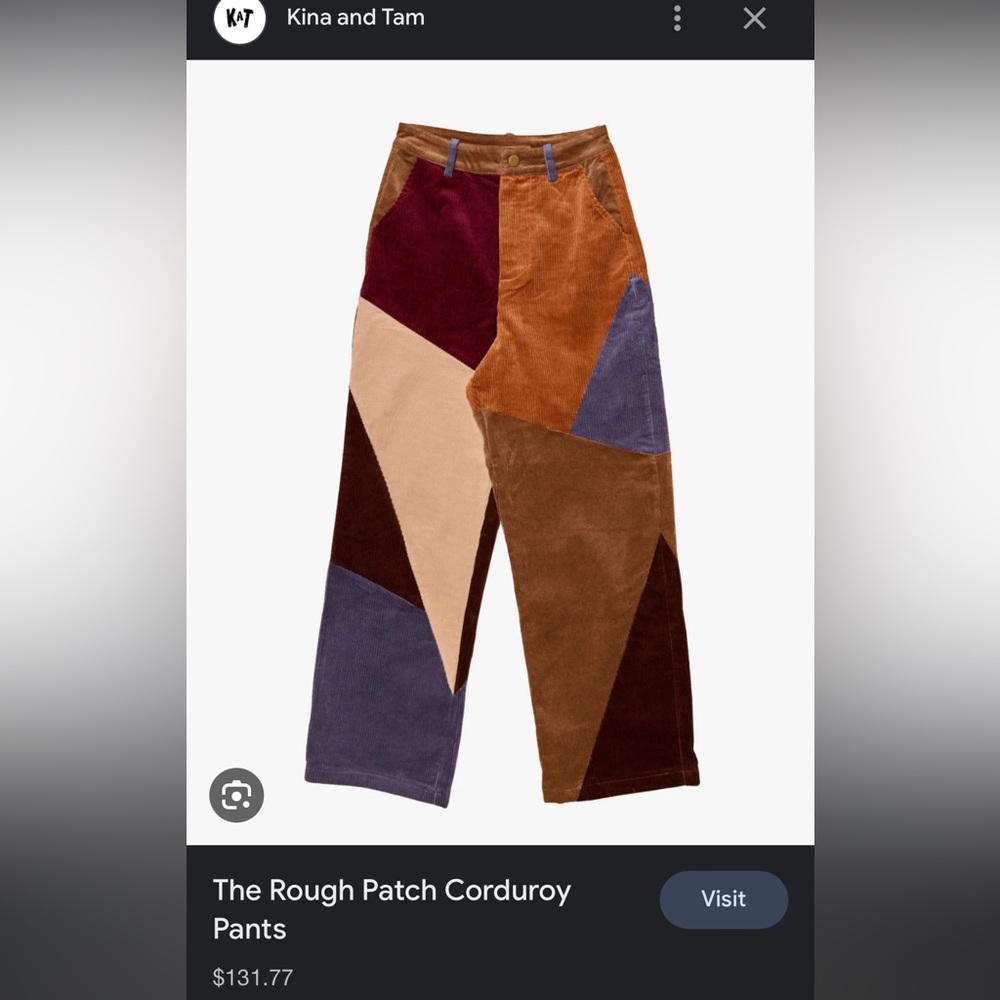 Kina & Tam Rough Patch Corduroy Pants